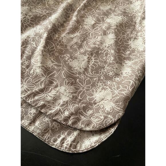 DULUTH Trading Co. Brown/Cream Floral Skort sz 16 - Picture 4 of 9